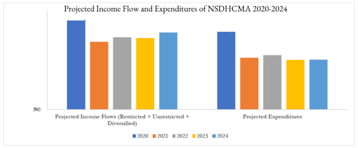 FSP Chart of projected income vs expenditure